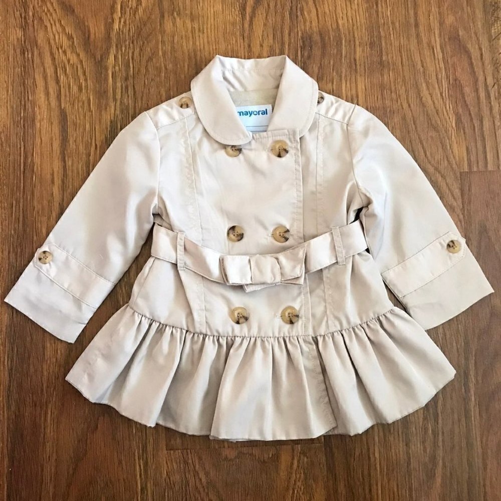 Mayoral trench Coat dress size 6 mos
